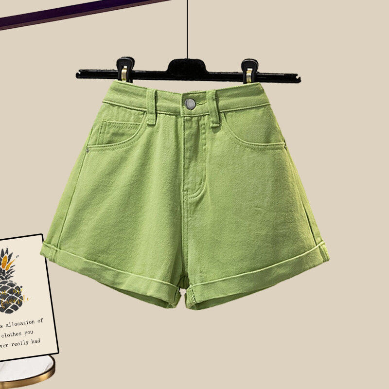 Leto 2023 Nové dámske tričko veľkosti L s fragmentovaným kvetinovým remienkom a vysokým pásom, trojdielne dámske šortky, dámske oblečenie