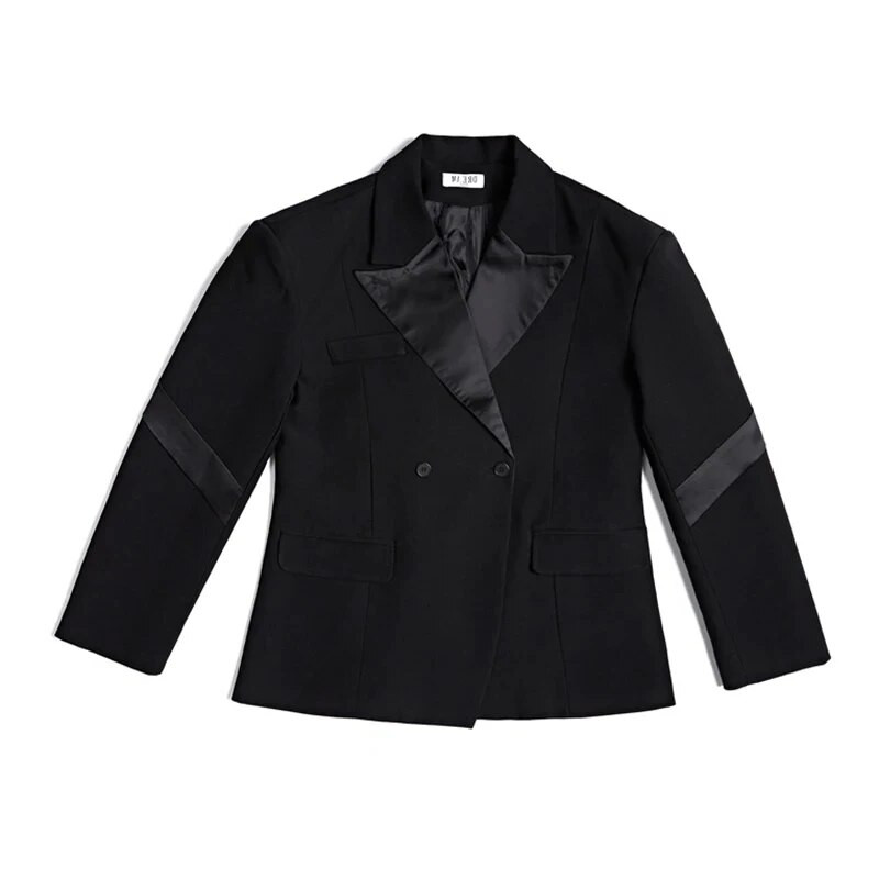 LUZHEN 2024 Jarný nový kórejský štýl s golierom, elegantný a krásny sako pre mužov, módny opasok s ozdobným kabátom 63f53e