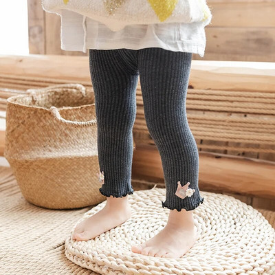 Pantaloni calduri din bumbac pentru bebeluși Nou-născuți fete Jambiere Broderii Coroană Pantaloni Copii Copii Pantaloni 0-4 ani