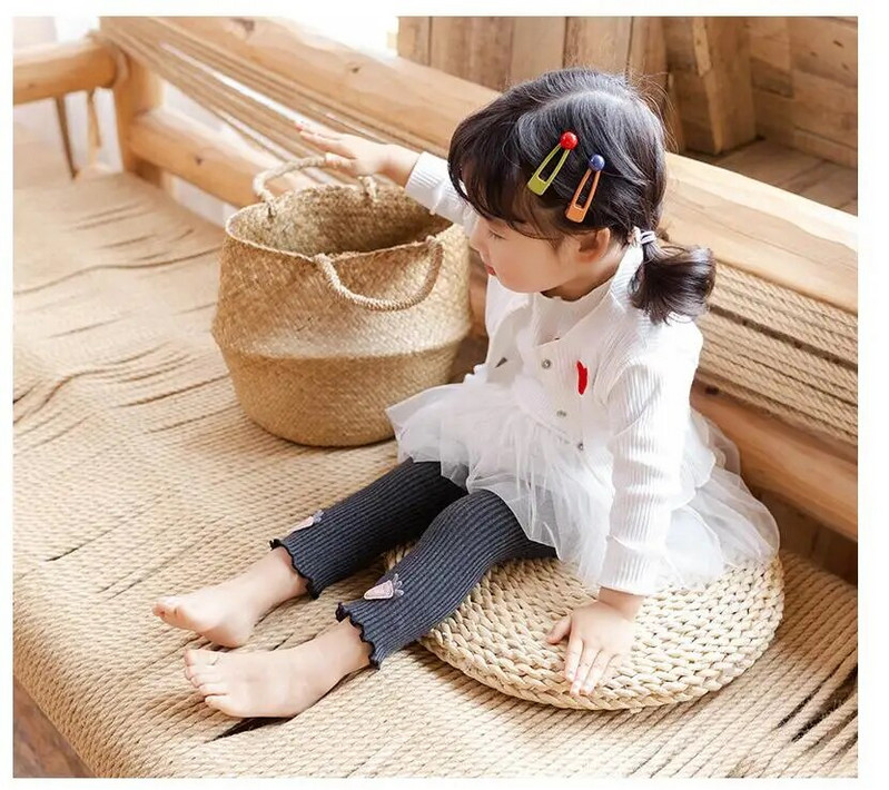 Šiltos medvilnės kūdikių kelnės naujagimiams mergaičių antblauzdžiai siuvinėti karūnos kelnės vaikiškos kelnės vaikams 0-4 m.