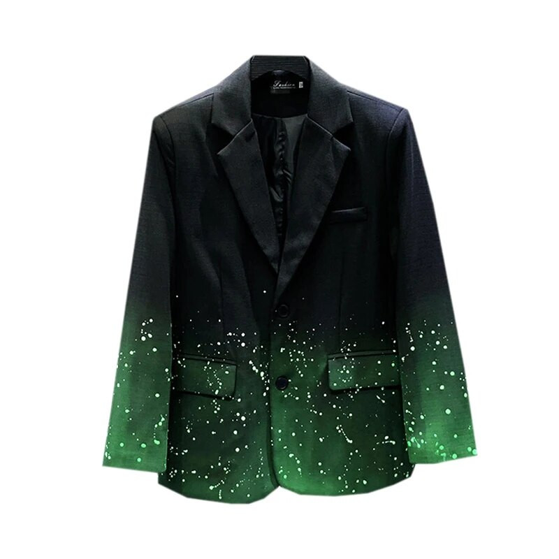 PFHQ Elegantný originálny vysoko kvalitný dizajn Pokročilý gradientový striekaný oblekový kabát Pánsky pekný maľovaný štýlový sako 2023