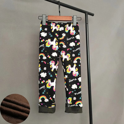 Jednorožec vzor tlač jeseň/zima deti dievčatá legíny zahusťovacie teplé deti chlapci nohavice kreslený detský kostým