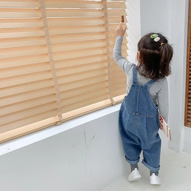 Salopete Copii Băieți Fete Pantaloni din denim Primăvara Vară Blugi combinați pentru copii mici Salopetă largi