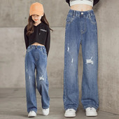Copii Bebeluși Fete Haine Jeans Pantaloni Copii mici Bebeluși Denim Îmbrăcăminte Pantaloni Copii Pantaloni 4 5 6 7 8 9 10 11 12 13 ani