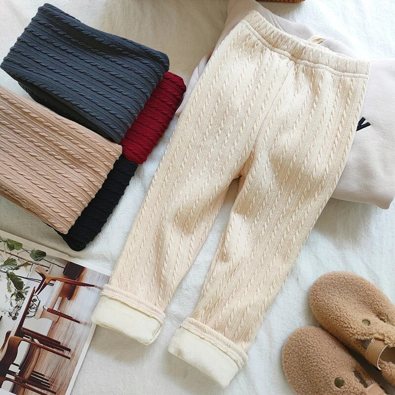 Φθινόπωρο Χειμώνας Βρεφικά Κορίτσια Plus Βελούδινα Κολάν Κοριτσίστικα Πλεκτά Ελαστικότητα Παχύ Ζεστό Παντελόνι Παιδικό Παντελόνι Παιδικά Ρούχα