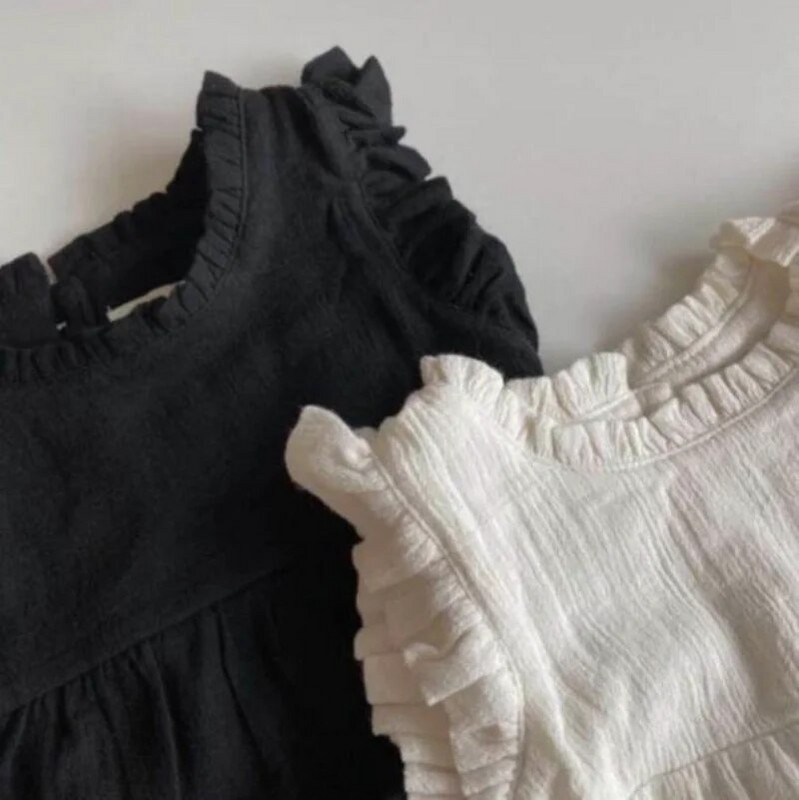 7580 Detský overal pre dievčatká, jarné a letné oblečenie, bavlna a konope, ležérne nohavice s trakmi a rozparkami