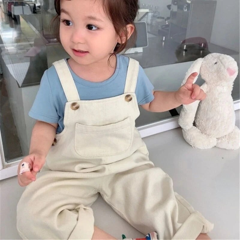 2023 Jumpsuit Tüdrukutele Lapsed Kevadsügis Teksad Kombinesoon Kleit Romperid Kawaii Kombinesoonid Teksapüksid Supenderpüksid Moodsad lapsed