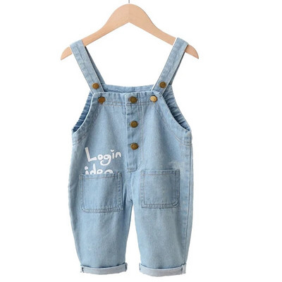 DIIMUU Salopete pentru copii mici Îmbrăcăminte pentru copii Băieți Fete Salopete din denim Ocazional Urs Patchwork Jeans Pantaloni Sugar Bebe Pantaloni
