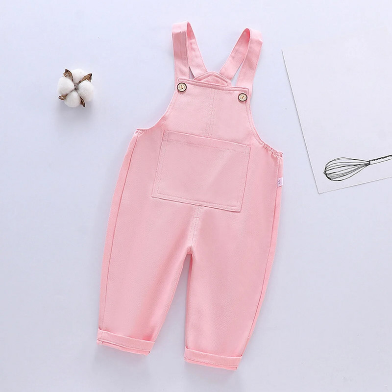Detské overaly, bavlnené tenké traky, nohavice pre dievčatá a chlapcov, džínsové nohavice, kontrastné ležérne voľné dievčenské overaly, detské overaly