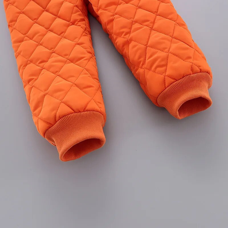 Jesenné a zimné nohavice pre chlapcov a dievčatá 2022, detské bavlnené overaly v tvare diamantu, jednofarebné overaly s vreckami