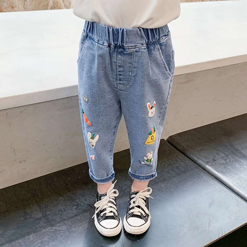IENENS Detské dievčenské ležérne oblečenie, rifle, nohavice, batoľa, džínsové oblečenie, nohavice, detské nohavice, veľkosť 1, 2, 3, 4, 5, 6, 7 rokov