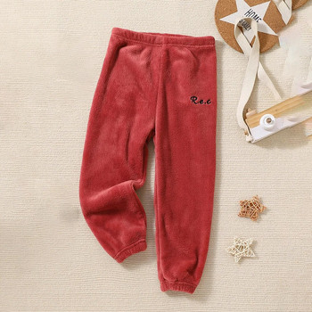 Χειμερινό Παιδικό παντελόνι Coral Fleece Μασίφ χοντρό ζεστό παντελόνι φθινοπώρου Παιδικό ελαστικό μέσης φαρδύ ίσιο παντελόνι για αγόρια κορίτσια 1-10Τ