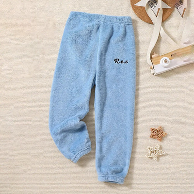 Pantaloni de iarnă pentru copii din lână corali, uni, grosi, calduri, toamnă, copii, talie elastică, pantaloni largi, drepți, pentru băieți, fete, 1-10T