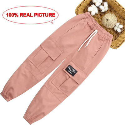 Κορίτσια Παντελόνι Παντελόνι Επιστολή Cargo Παντελόνι Για Κορίτσια Τσέπες Παιδικά Παντελόνια Casual Παιδικά Ρούχα Κορίτσια 6 8 10 12 14