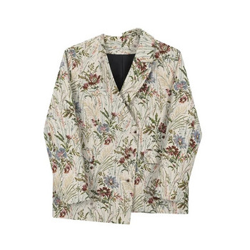 LUZHEN 2024 Ανοιξιάτικη Μοντέρνα Αυθεντική Floral Print Niche Σχέδιο Ανδρικό σακάκι ασύμμετρο μαξιλαράκι ώμου Αντρικό κοστούμι παλτό 3cb11b