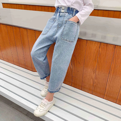 Dievčenské rifle pre módu, tínedžerské rifle s písmenovým vzorom, ležérny štýl, detské rifľové nohavice, jar, jeseň, detské oblečenie pre deti vo veku 4, 5, 7, 9, 11 a 13 rokov.