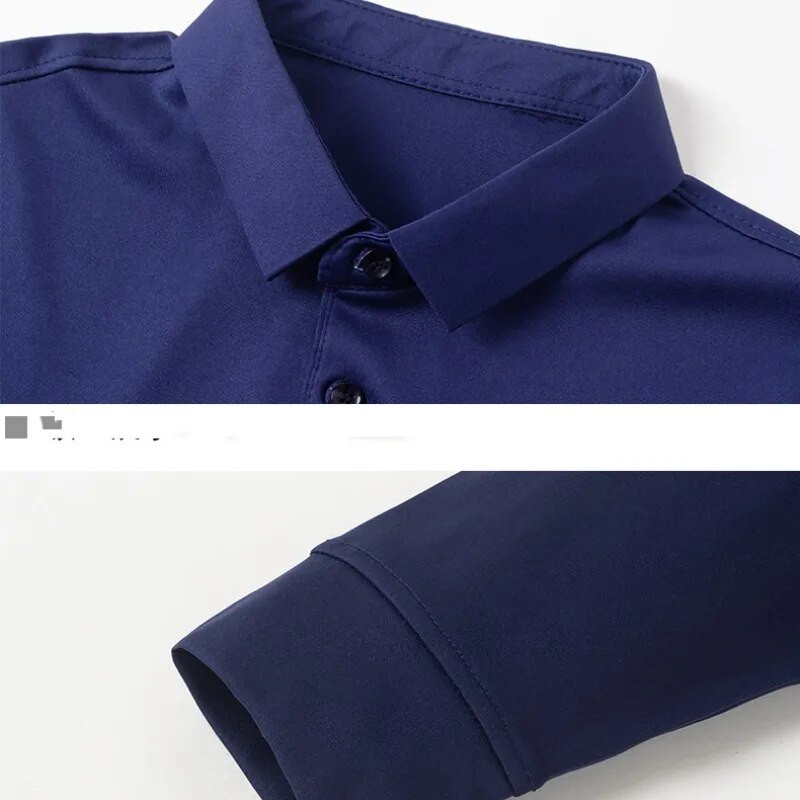 Tavaszi és őszi férfi pulóver pólógombos egyszínű póló alsó póló, hosszú ujjú póló Divat, alkalmi formális felsők