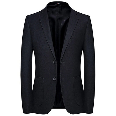 Pánske saká, úzky strih, biznis, ležérny, elegantný oblek, jednoradové saká, vrchné oblečenie, hnedé kabáty, štýlové nové outfity v kórejskom štýle