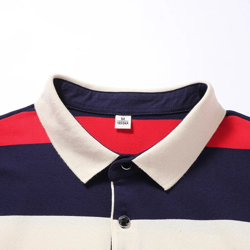 Férfi hosszú ujjú póló póló kényelmes, lélegző anyaggal és sokoldalú alkalmi stílusban tavaszra és őszre