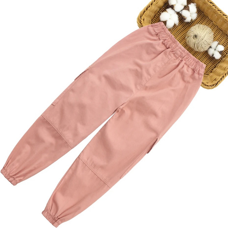 Dievčenské nohavice, kapsáče s písmenami, pre dievčatá, vrecká, detské nohavice, ležérny štýl, detské oblečenie pre dievčatá, veľkosť 6, 8, 10, 12, 14 rokov.