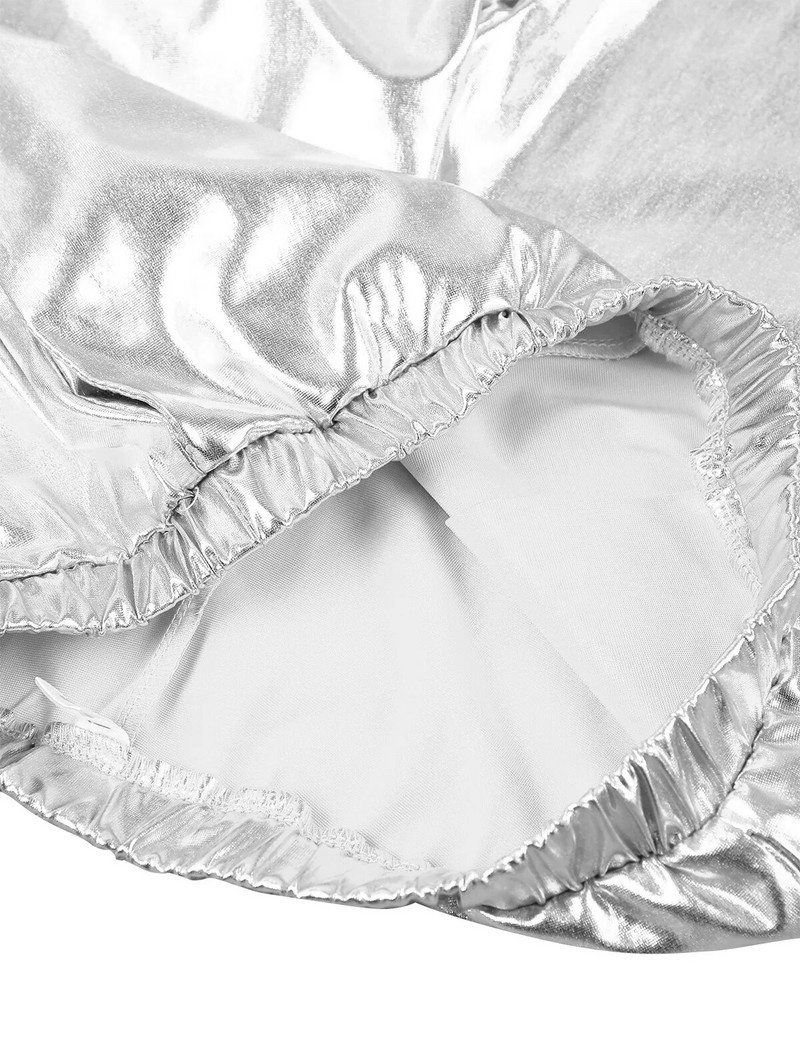 Lapsed Tüdrukud Mood Peoriided Läikiv Metallik Elastne Kõrge Vöökohaga Tantsupüksid Hip Hop Püksid Tänavarõivad Tantsurõivad Dressipüksid