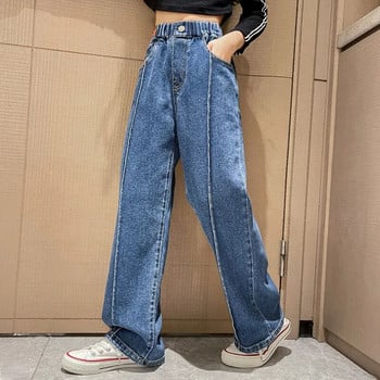 Έφηβοι Φοιτητές Τζιν άνοιξη 2022 Παιδικά τζιν παντελόνια casual τζιν για κορίτσια 6 8 10 12 14 ετών Ελαστική μέση Παιδικό παντελόνι
