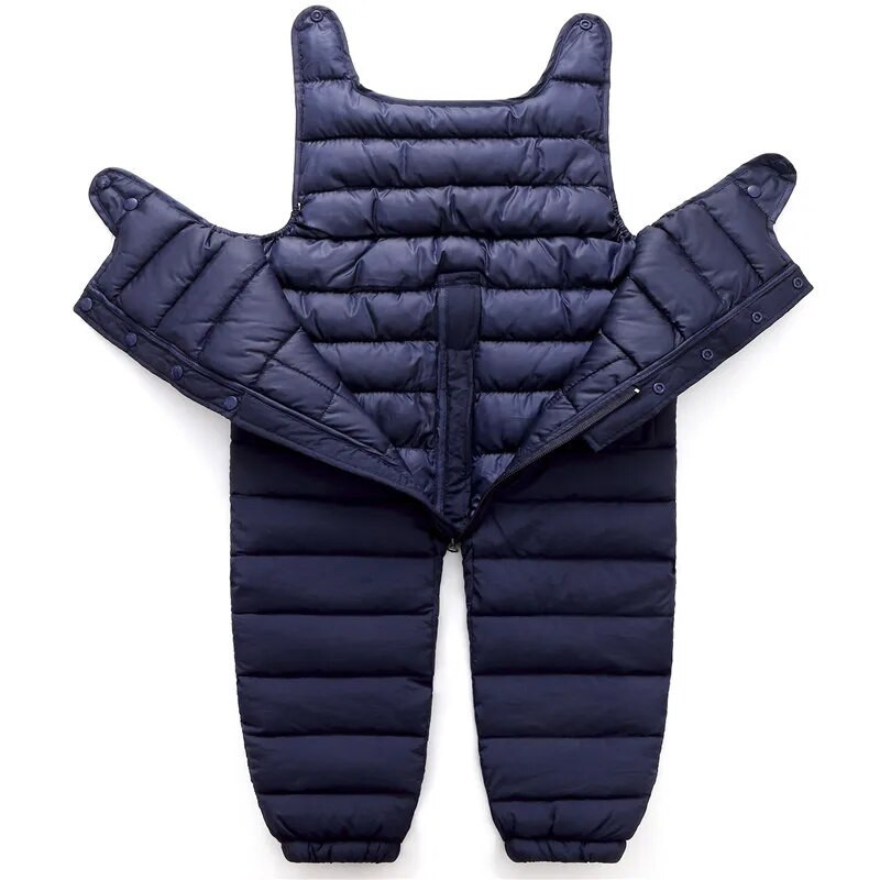 Kisgyermek fiúk toll nadrág meleg vastag téli baba lányok pehely nadrág baba alsó Body nadrág gyermek ruházat gyerek overál