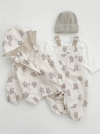 Στολή για νεογέννητο Νέο φθινόπωρο κοριτσάκι Βρεφικά κινούμενα σχέδια κουνέλι φόρμες για αγόρι μωρό μόδα Χαριτωμένο αρκουδάκι Αδιάβροχη φόρμα ζαρτιέρες