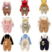 2 ks jeseň/zima nové detské zamatové zahusťovacie overaly sada chlapcov a dievčat manšestrové overaly kórejská verzia detského oblečenia