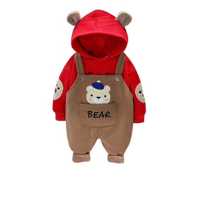 2 ks jeseň/zima nové detské zamatové zahusťovacie overaly sada chlapcov a dievčat manšestrové overaly kórejská verzia detského oblečenia