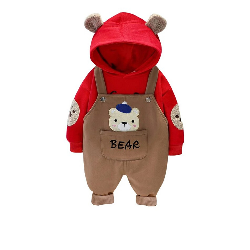 2 ks jeseň/zima nové detské zamatové zahusťovacie overaly sada chlapcov a dievčat manšestrové overaly kórejská verzia detského oblečenia