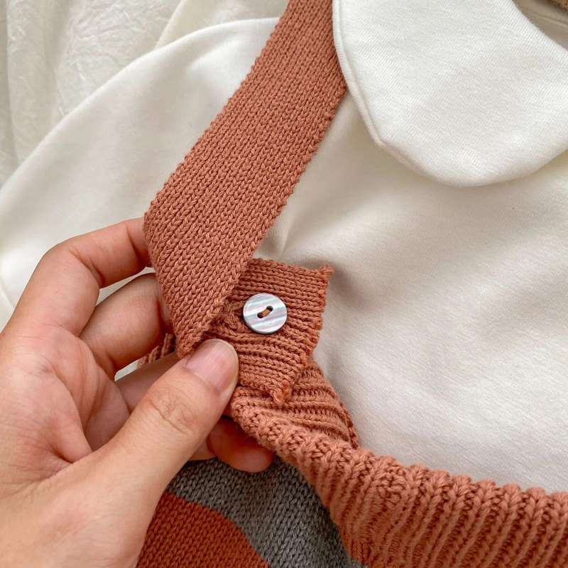 Φθινοπωρινό νεογέννητο πλέξιμο για βρέφη Ριγέ φόρμες αγοριού Παιδιά πλεκτά Casual ζαρτιέρες Παντελόνι Κοριτσάκι Baby Παντελόνι μόδας 100% βαμβάκι