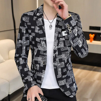 Ανδρικό κοστούμι Μπλέιζερ Μπουφάν Νέα Άνοιξη Φθινοπωρινό καρό Casual Κοστούμια Σακάκια Παλτό Επαγγελματικά επίσημα ρούχα Ανδρικά σακάκια σε λεπτή εφαρμογή Μέγεθος 4xl