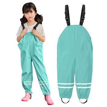 1-8 Y Toddler Παιδιά Αγόρια Κορίτσια Rain Dungarees Αντιανεμική Αδιάβροχη φόρμα λάσπης Ρούχα Παιδικά παντελόνια Παιδικές φόρμες Συνδυασμοί