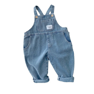 Jesenné jarné novinky 2023 pre deti, chlapcov a dievčatá, džínsové overaly s nášivkou, batoľatá, 95% bavlnené overaly, detské oblečenie, detský overal.