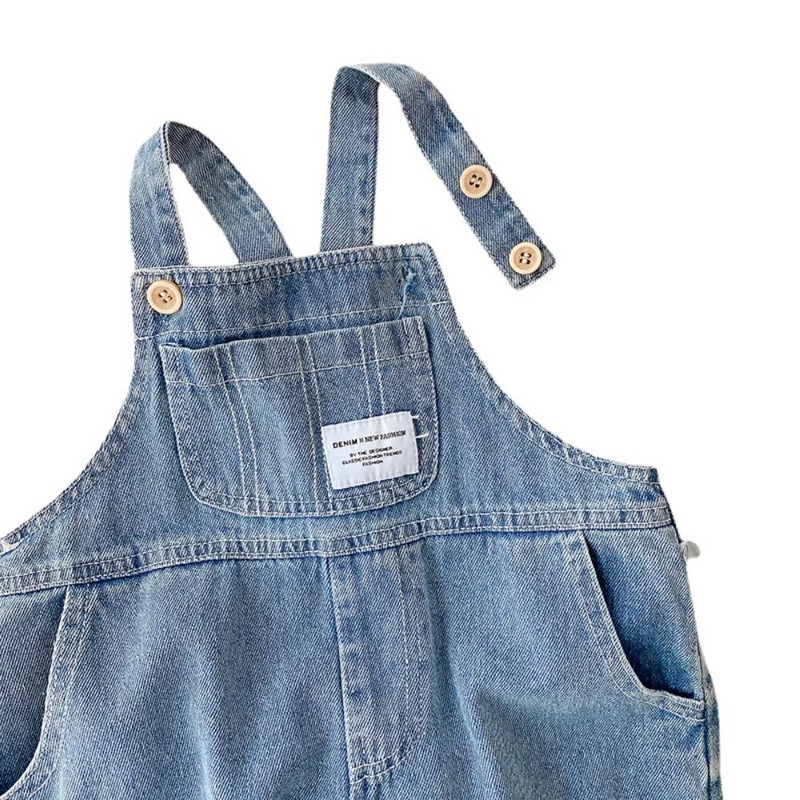 Jesenné jarné novinky 2023 pre deti, chlapcov a dievčatá, džínsové overaly s nášivkou, batoľatá, 95% bavlnené overaly, detské oblečenie, detský overal.