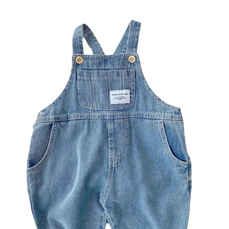 Jesenné jarné novinky 2023 pre deti, chlapcov a dievčatá, džínsové overaly s nášivkou, batoľatá, 95% bavlnené overaly, detské oblečenie, detský overal.