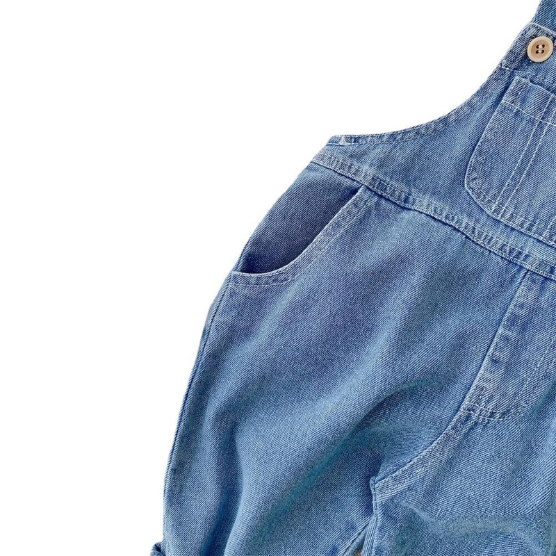 Jesenné jarné novinky 2023 pre deti, chlapcov a dievčatá, džínsové overaly s nášivkou, batoľatá, 95% bavlnené overaly, detské oblečenie, detský overal.