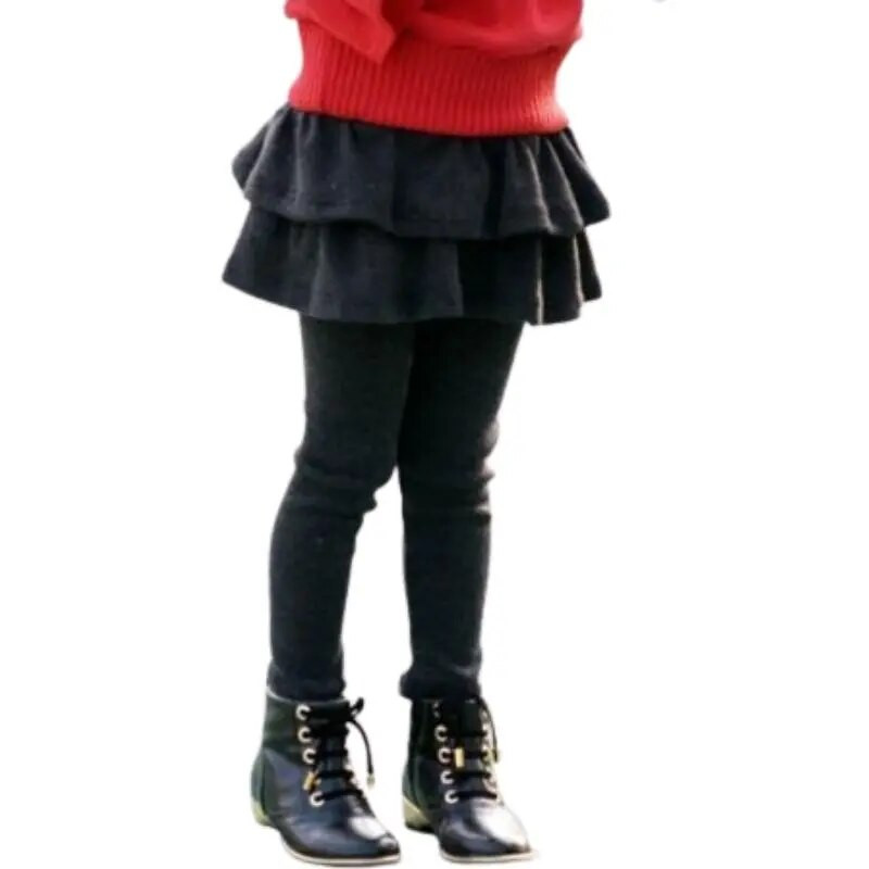 Dievčenské legíny a sukne pre bábätká 2-7 rokov, nohavice z čistej bavlny, detské legíny, módne dievčenské sukňové nohavice