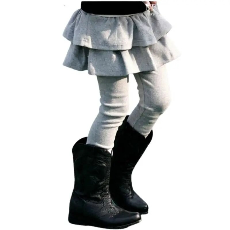 Dievčenské legíny a sukne pre bábätká 2-7 rokov, nohavice z čistej bavlny, detské legíny, módne dievčenské sukňové nohavice