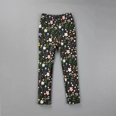 Dievčenské nohavice 3-11 rokov, dievčenské capri nohavice, detské jesenné a zimné teplé nohavice s hrubým zamatom a potlačou, chlapčenské nohavice, pančuchy pre bábätká