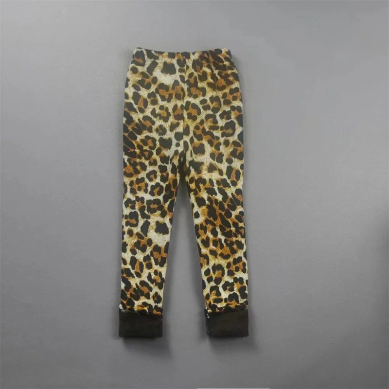 Dievčenské nohavice 3-11 rokov, dievčenské capri nohavice, detské jesenné a zimné teplé nohavice s hrubým zamatom a potlačou, chlapčenské nohavice, pančuchy pre bábätká