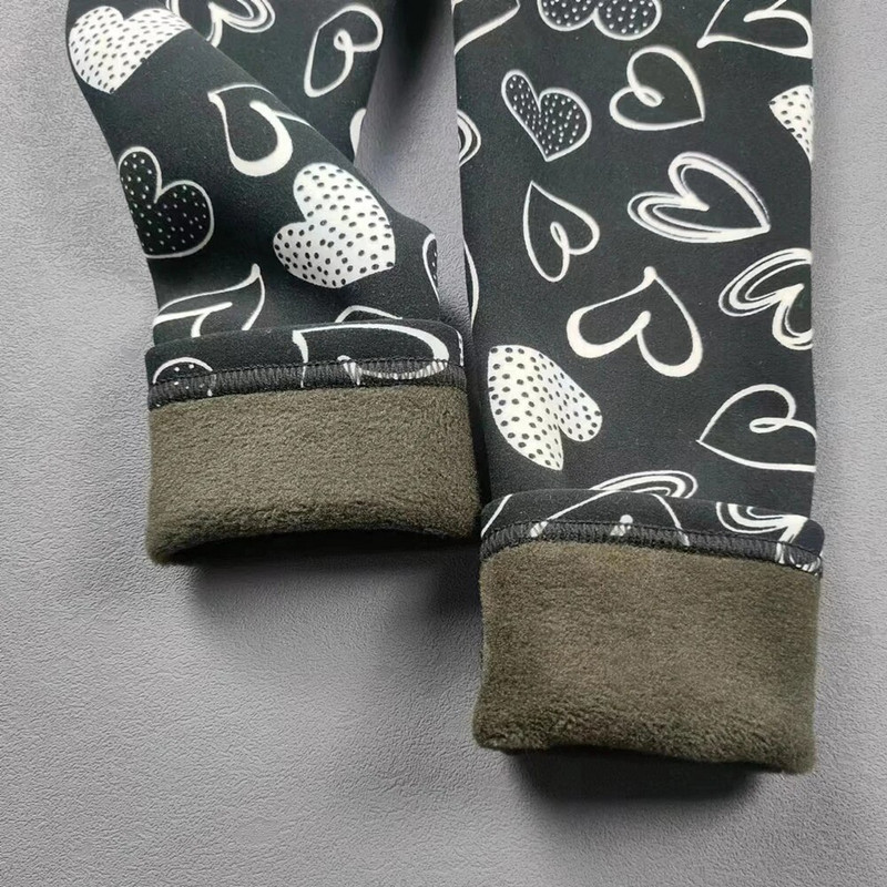 Dievčenské nohavice 3-11 rokov, dievčenské capri nohavice, detské jesenné a zimné teplé nohavice s hrubým zamatom a potlačou, chlapčenské nohavice, pančuchy pre bábätká