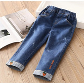 2023 Primavara Toamna Nou Casual 3 4 5 6 8 10 12 ani Copii Copii Pantaloni drepti elastici Adolescent Blugi Denim pentru fetite