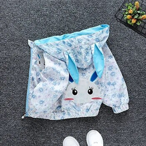 Detská bunda pre dievčatká, roztomilé kreslené zvieratká, jarná jesenná chlapčenská vetrovka, kabát s kapucňou a zipsom, vrchné oblečenie pre deti 1, 2, 3, 4, 5, 6 rokov