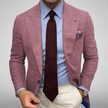 Βρεττανικό στυλ Vintage καρό σακάκι ανδρικό κοστούμι casual slim fit Κουμπί σακάκι Business Social Blazer Plus Size M-3XL Hombre