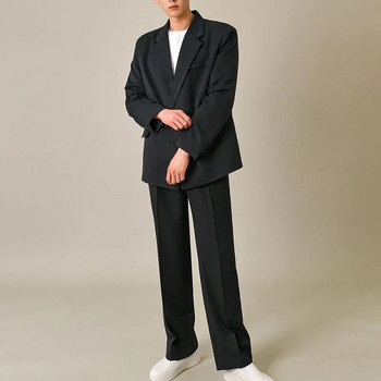 2023 Нов едноцветен блейзър Мъжка мода Социална мъжка рокля Яке Корейски бизнес ежедневен костюм Яке Мъжки офис Официален L50