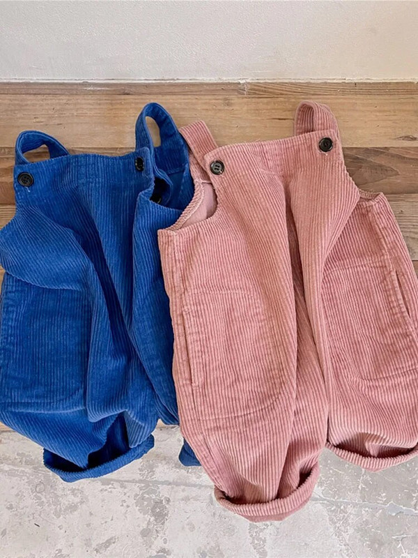 Detské manšestrové overaly 1-6 rokov, jar/jeseň 2022, nové háremové nohavice, módne, roztomilé, s vysokým pásom, ležérne, pre dievčatá a chlapcov, overal pre všetky vekové kategórie.