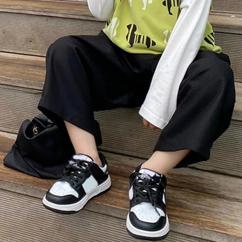 Пролетни и летни свободни хип-хоп панталони за момичета 2022 Нови черни бебешки детски ежедневни панталони с джоб Детско облекло за момичета