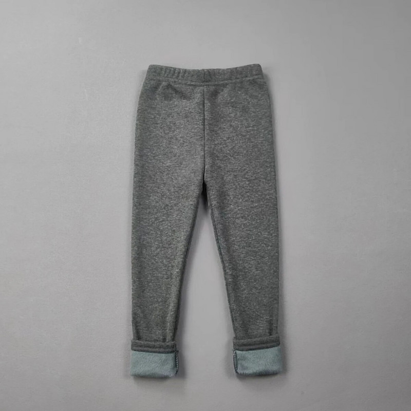 Detské nohavice, dievčenské úzke a teplé legíny, zamatové zahustené ružové tmavošedé čierne oblečenie, chlapčenské ceruzkové nohavice s úzkou nohou